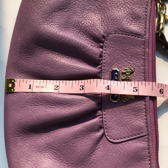 Coach Madison Glazed Wristlet Pochette Lavender NWT flaws - Picture 9 of 14